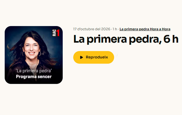 RAC 1, programa La primera pedra